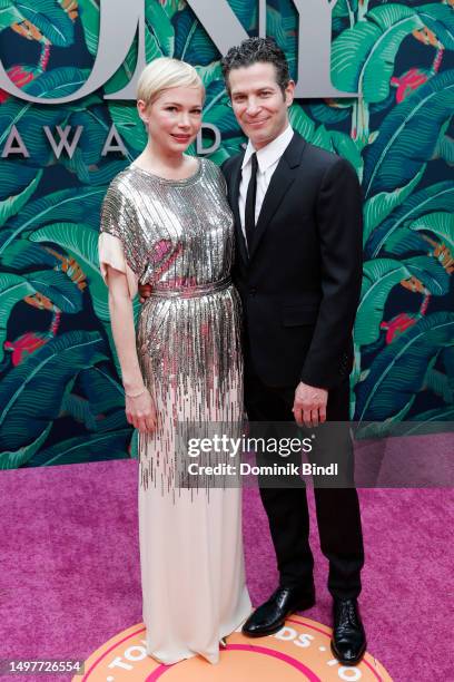 Michelle Williams and Thomas Kail attend The 76th Annual Tony Awards at United Palace Theater on June 11, 2023 in New York City.