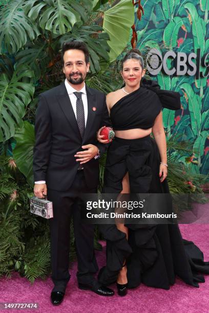Lin-Manuel Miranda and Vanessa Nadal attend The 76th Annual Tony Awards at United Palace Theater on June 11, 2023 in New York City.