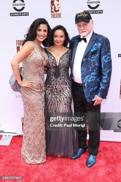 Majida Mourad, Jacqueline Piesen, and Mike Love of the Beach Boys attend the Ford's Theatre Annual Presidential Gala on June 11, 2023 in Washington,...