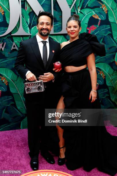 Lin-Manuel Miranda and Vanessa Nadal attend The 76th Annual Tony Awards at United Palace Theater on June 11, 2023 in New York City.