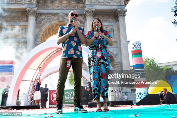 Vic and Marisa Passera attend Party Like A Deejay 2023 at Arco Della Pace on June 11, 2023 in Milan, Italy.