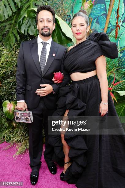 Lin-Manuel Miranda and Vanessa Nadal attend The 76th Annual Tony Awards at United Palace Theater on June 11, 2023 in New York City.