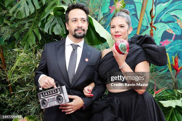 Lin-Manuel Miranda and Vanessa Nadal attend The 76th Annual Tony Awards at United Palace Theater on June 11, 2023 in New York City.