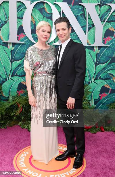 Michelle Williams and Thomas Kail attend The 76th Annual Tony Awards at United Palace Theater on June 11, 2023 in New York City.
