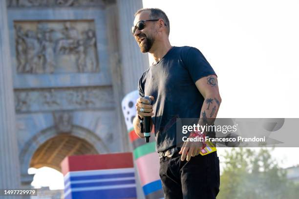 Fabio Volo attends Party Like A Deejay 2023 at Arco Della Pace on June 11, 2023 in Milan, Italy.