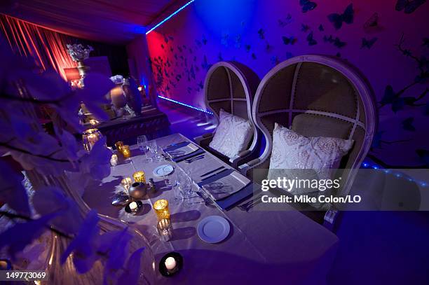 General view as Chad Ochocinco and Evelyn Lozada marry at Le Chateau des Palmiers on July 4, 2012 in St. Maarten, Netherlands Antillies.