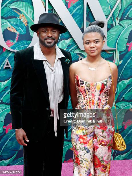 Wayne Brady and Maile Masako Brady attend The 76th Annual Tony Awards at United Palace Theater on June 11, 2023 in New York City.