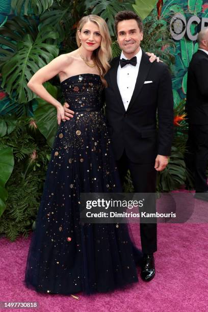 Annaleigh Ashford and Joe Tapper attend The 76th Annual Tony Awards at United Palace Theater on June 11, 2023 in New York City.