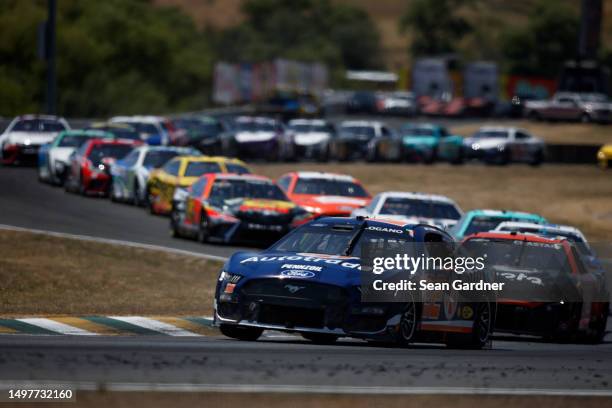 Joey Logano, driver of the Autotrader Ford, drives during the NASCAR Cup Series Toyota / Save Mart 350 at Sonoma Raceway on June 11, 2023 in Sonoma,...