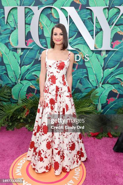 Lea Michele attends The 76th Annual Tony Awards at United Palace Theater on June 11, 2023 in New York City.