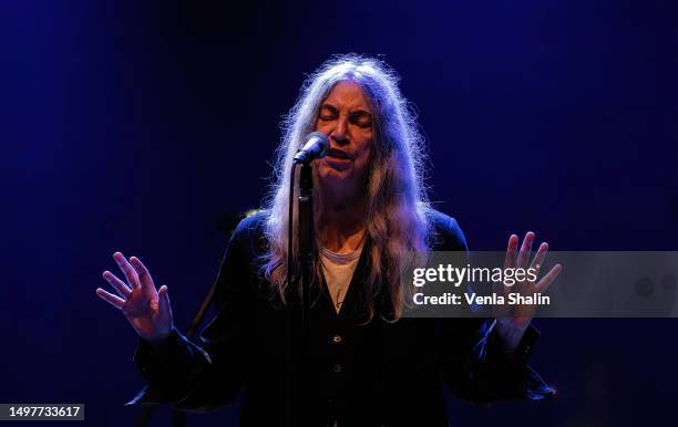 Patti Smith performs at Kulttuuritalo on June 11, 2023 in Helsinki, Finland.