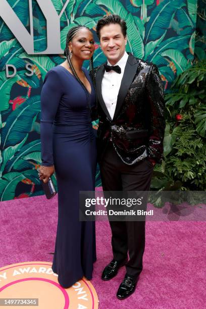 Audra McDonald and Will Swenson attend The 76th Annual Tony Awards at United Palace Theater on June 11, 2023 in New York City.