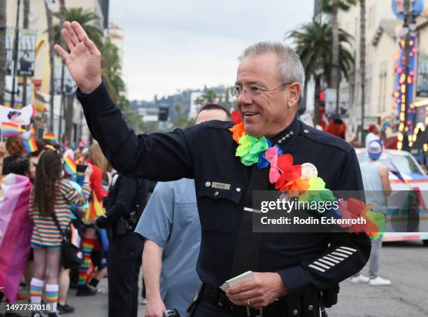 Michel Moore, Los Angeles Chief of Police, attends the 2023 LA Pride Parade on June 11, 2023 in Hollywood, California.