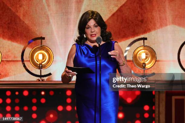 Broadway League President Charlotte St. Martin speaks onstage during Tony Awards: Act One, Live Pre-Show Of Exclusive Content On PLUTO TV at United...