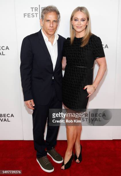 Ben Stiller and Christine Taylor attend the "Let Liv" screening during Shorts: Misdirection at the 2023 Tribeca Festival at Village East Cinema on...