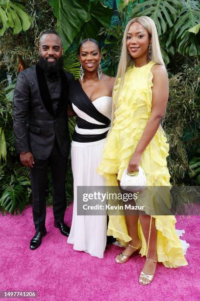 Todd Tucker, Kandi Burruss and Riley Burruss attend The 76th Annual Tony Awards at United Palace Theater on June 11, 2023 in New York City.