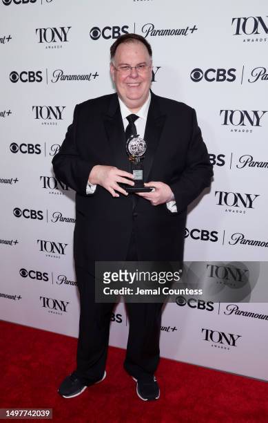 Gregg Barnes, winner of the Best Costume Design Of A Musical Award for "Some Like It Hot", poses in the press room during The 76th Annual Tony Awards...