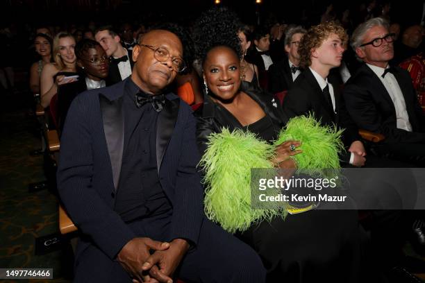 Samuel L. Jackson and LaTanya Richardson Jackson attend The 76th Annual Tony Awards at United Palace Theater on June 11, 2023 in New York City.