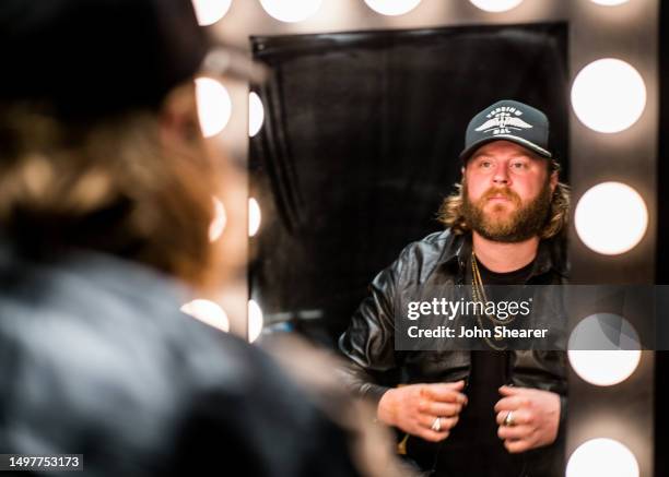 Nate Smith seen backstage for night 4 of the 50th CMA Fest at Nissan Stadium on June 11, 2023 in Nashville, Tennessee.