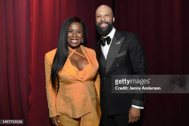 Uzo Aduba and Common attend The 76th Annual Tony Awards at United Palace Theater on June 11, 2023 in New York City.