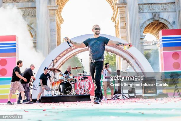 Fabio Volo attends Party Like A Deejay at Arco Della Pace on June 11, 2023 in Milan, Italy.