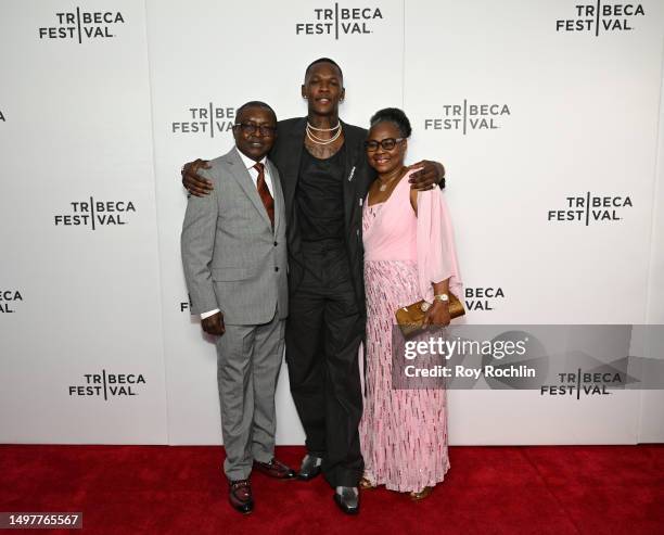 Israel Adesanya attends the "Stylebender" premiere during the 2023 Tribeca Festival at Village East Cinema on June 11, 2023 in New York City.