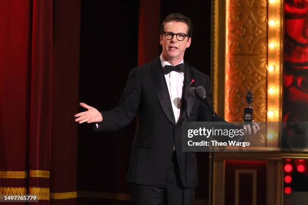 Sean Hayes accepts the award for Best Leading Actor in a Play for “Good Night, Oscar” onstage during The 76th Annual Tony Awards at United Palace...