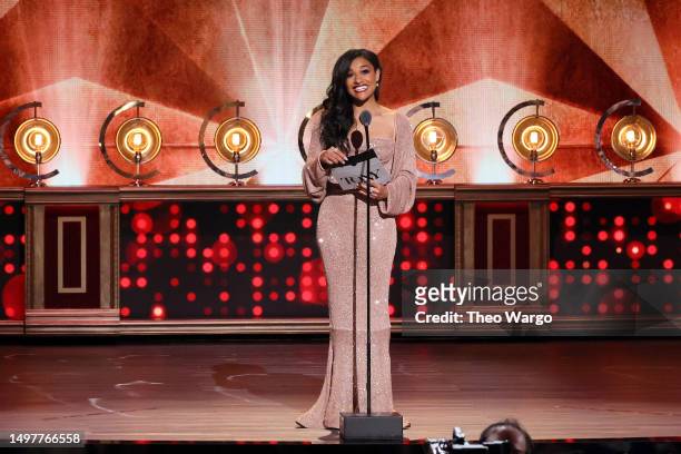 Ariana DeBose speaks onstage during The 76th Annual Tony Awards at United Palace Theater on June 11, 2023 in New York City.