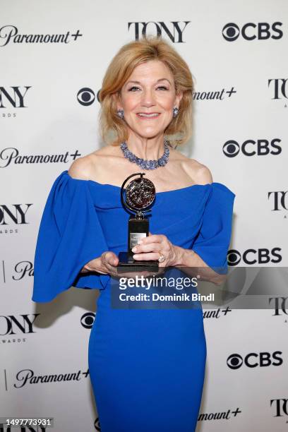 Victoria Clark, winner of the award for Best Performance By An Actress in a Leading Role in a Musical for "Kimberly Akimbo" poses in the press room...