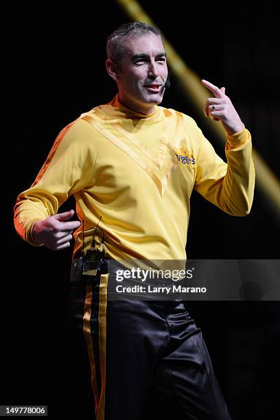 Greg Page of The Wiggles performs at Fillmore Miami Beach on August 3, 2012 in Miami Beach, Florida.