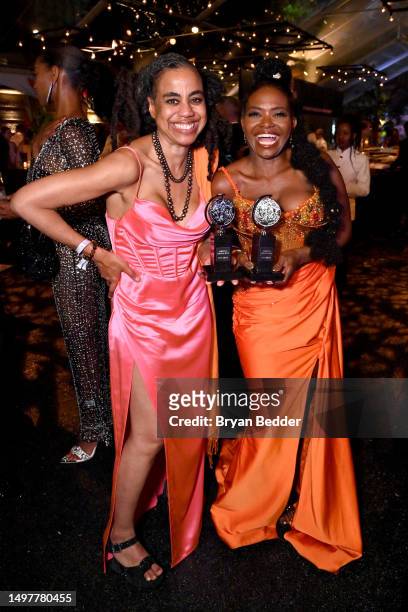 Suzan-Lori Parks and LaChanze attend The 76th Annual Tony Awards After Party presented by City National Bank at United Palace Theater on June 11,...