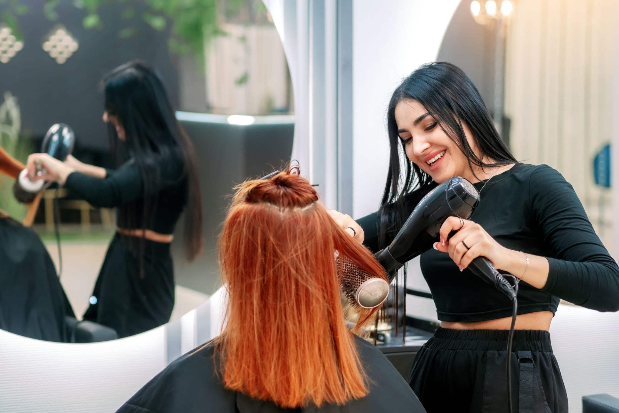 hairstylist working