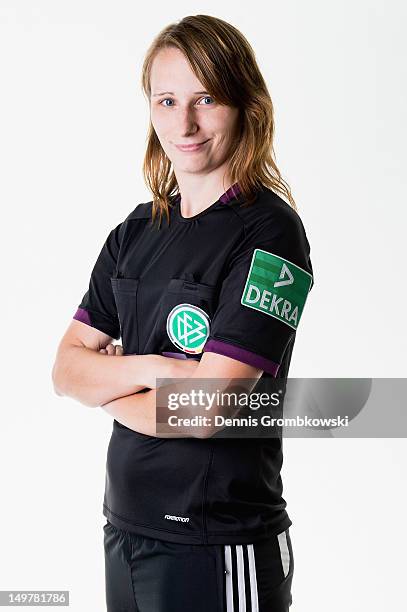 Kathrin Heimann poses during a DFB Women Referee Meeting on August 3, 2012 in Cologne, Germany.