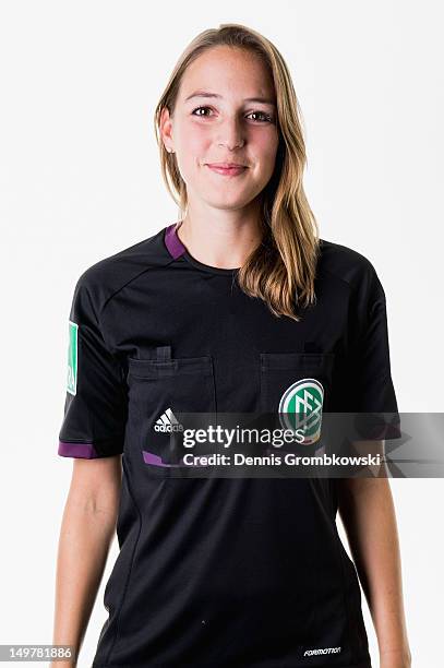 Imke Lohmeyer poses during a DFB Women Referee Meeting on August 3, 2012 in Cologne, Germany.