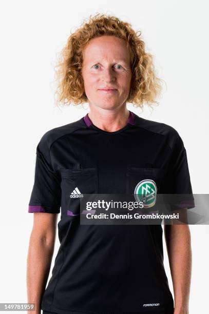 Martina Storch-Schaefer poses during a DFB Women Referee Meeting on August 3, 2012 in Cologne, Germany.