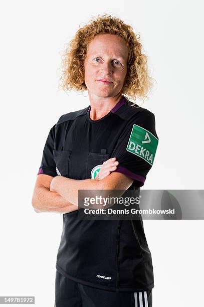 Martina Storch-Schaefer poses during a DFB Women Referee Meeting on August 3, 2012 in Cologne, Germany.