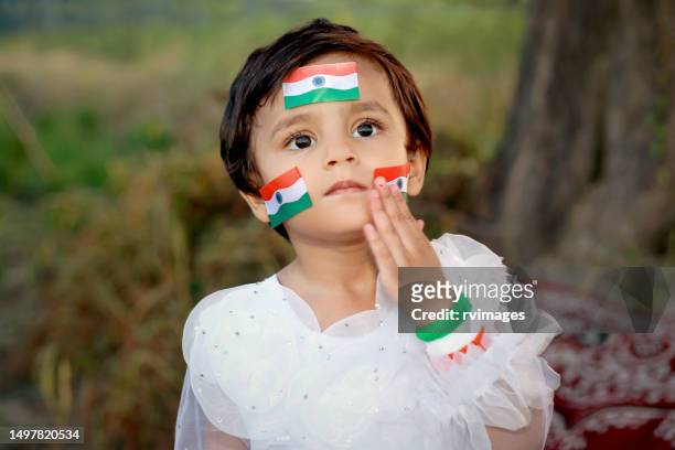 2-3 years girl celebrating independence day - number 15 stock pictures, royalty-free photos & images