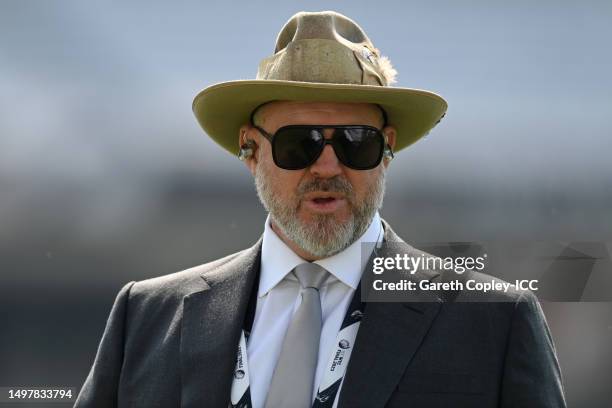 Former Australian cricketer Matthew Hayden during day five of the ICC World Test Championship Final between Australia and India at The Oval on June...