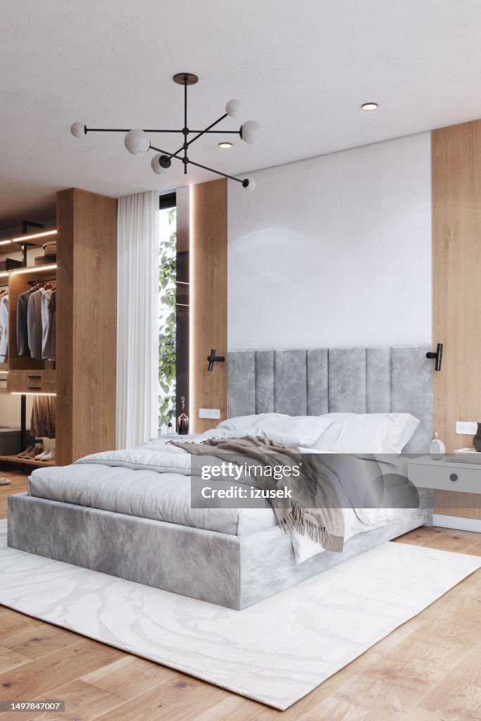 3D rendering of bedroom interior