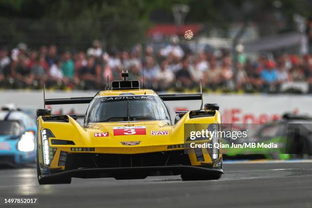 The Cadillac Racing, Cadillac V-Series.R driven by Sebastien Bourdais of France, Renger van der Zande of The Netherlands and Scott Dixon of New...