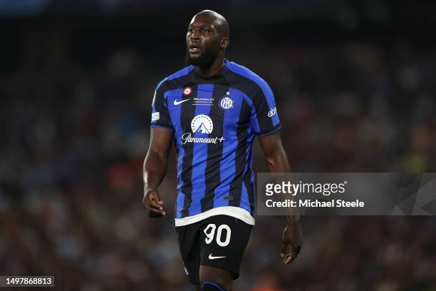 Romelu Lukaku of Inter Mila during the UEFA Champions League 2022/23 final match between FC Internazionale and Manchester City FC at Ataturk Olympic...