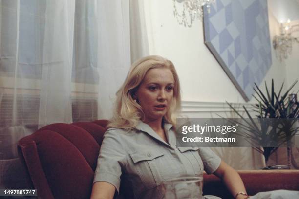 Elizabeth Ray, the central figure in a sex scandal involving her employer, Representative Wayne Hays, pictured in Washington, May 23rd 1976.