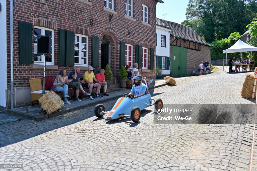 Soapbox race in the historic old town of Liedberg / Korschenbroich, Lower Rhine Area.