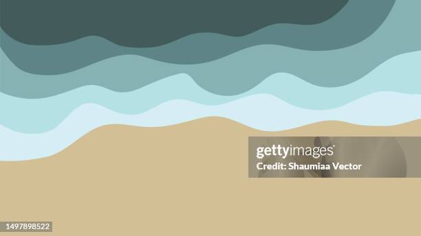 blue abstract wave water background design - beach waves stock illustrations