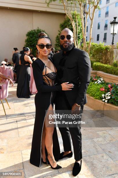 In this image released on June 10 Jeannie Mai-Jenkins and Jeezy attend the wedding of Pinky Cole and Derrick Hayes at St. Regis Atlanta on June 10,...