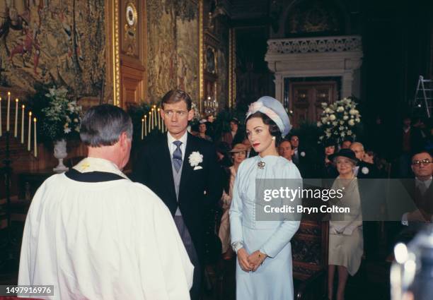 British actor Anthony Andrews plays King Edward VIII and British actress Jane Seymour plays Wallis Simpson while filming 'The Woman He Loved',...