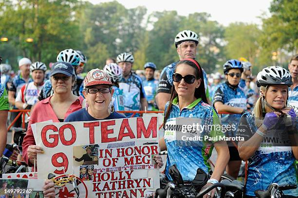 Tiffany Ortiz, wife of Red Sox David Ortiz, attends the official Wellesley start for the 33rd annual Pan-Massachusetts Challenge at Babson College on...