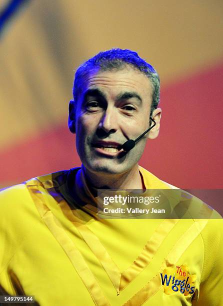 Greg Page of The Wiggles performs at Fillmore Miami Beach on August 3, 2012 in Miami Beach, Florida.