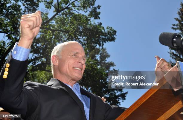 Actor Ed Harris films a scene for the 2012 HBO television movie "Game Change" in Santa Fe, New Mexico. Harris portrayed 2008 Republican presidental...