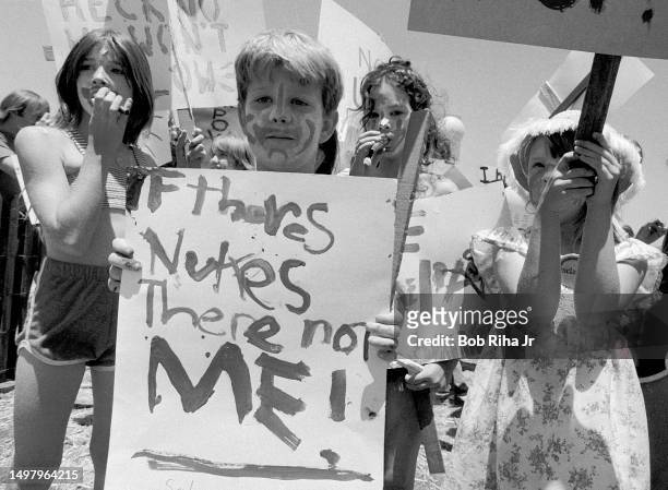 Mothers and fathers with young children joined anti-nuclear protestors at Diablo Canyon Nuclear Facility, June 30, 1979 in San Luis Obispo,...